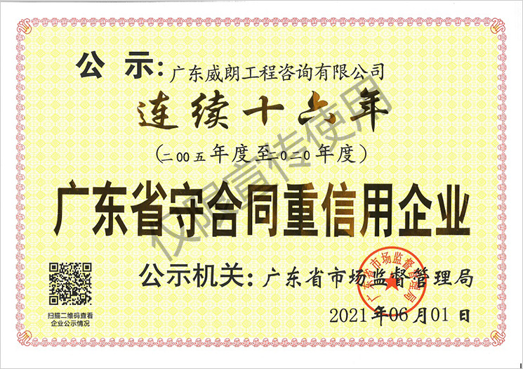 连续16年守合同重信用证书 2005年度至2020年度.jpg